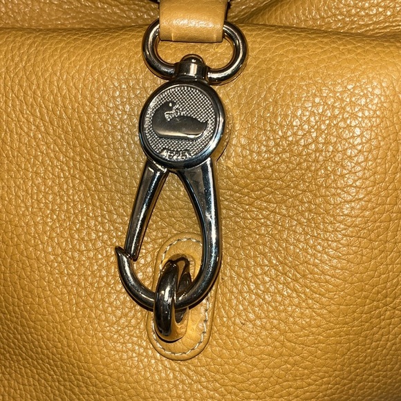 Dooney & Bourke Mustard Yellow Leather Shoulder Bag - Picture 4 of 11